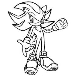 Coloriage Sonic Shadow (Jeux Vidéos) #216334 à imprimer et colorier