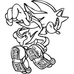 Coloriage Sonic Shadow (Jeux Vidéos) #216335 à imprimer et colorier