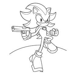 Coloriage Sonic Shadow (Jeux Vidéos) #216337 à imprimer et colorier