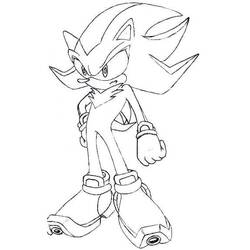 Coloriage Sonic Shadow (Jeux Vidéos) #216339 à imprimer et colorier