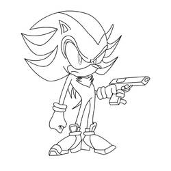Coloriage Sonic Shadow (Jeux Vidéos) #216341 à imprimer et colorier
