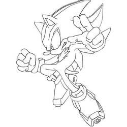 Coloriage Sonic Shadow (Jeux Vidéos) #216342 à imprimer et colorier