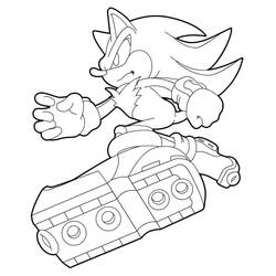 Coloriage Sonic Shadow (Jeux Vidéos) #216343 à imprimer et colorier