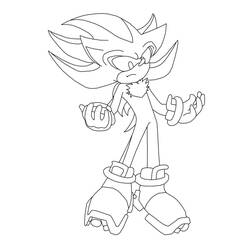 Coloriage Sonic Shadow (Jeux Vidéos) #216347 à imprimer et colorier