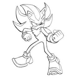 Coloriage Sonic Shadow (Jeux Vidéos) #216348 à imprimer et colorier