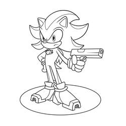 Coloriage Sonic Shadow (Jeux Vidéos) #216349 à imprimer et colorier