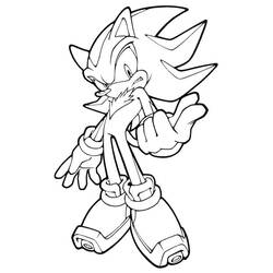 Coloriage Sonic Shadow (Jeux Vidéos) #216350 à imprimer et colorier