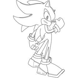 Coloriage Sonic Shadow (Jeux Vidéos) #216351 à imprimer et colorier