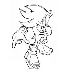 Coloriage Sonic Shadow (Jeux Vidéos) #216352 à imprimer et colorier