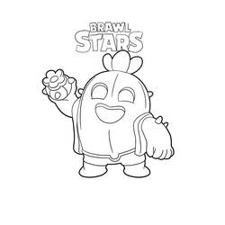 Coloriage Spike Brawl Stars (Jeux Vidéos) #221032 à imprimer et colorier