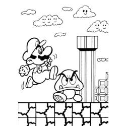 Dessin à colorier: Super Mario Bros (Jeux Vidéos) #153678 - Coloriages à Imprimer Gratuits