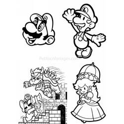 Dessin à colorier: Super Mario Bros (Jeux Vidéos) #153690 - Coloriages à Imprimer Gratuits