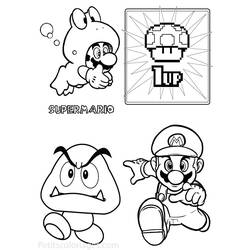 Dessin à colorier: Super Mario Bros (Jeux Vidéos) #153700 - Coloriages à Imprimer Gratuits