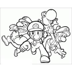 Dessin à colorier: Super Mario Bros (Jeux Vidéos) #153746 - Coloriages à imprimer