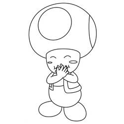 Coloriage Toad (Jeux Vidéos) #214962 à imprimer et colorier