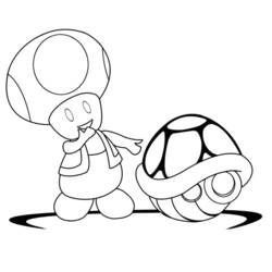 Dessin à colorier: Toad (Jeux Vidéos) #214968 - Coloriages à Imprimer Gratuits