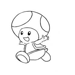 Dessin à colorier: Toad (Jeux Vidéos) #214972 - Coloriages à Imprimer Gratuits