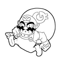 Coloriage Wario (Jeux Vidéos) #203046 à imprimer et colorier