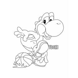 Dessin à colorier: Yoshi (Jeux Vidéos) #113503 - Coloriages à imprimer