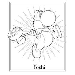 Dessin à colorier: Yoshi (Jeux Vidéos) #113508 - Coloriages à imprimer