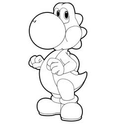 Dessin à colorier: Yoshi (Jeux Vidéos) #195199 - Coloriages à Imprimer Gratuits