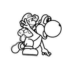 Dessin à colorier: Yoshi (Jeux Vidéos) #195207 - Coloriages à Imprimer Gratuits