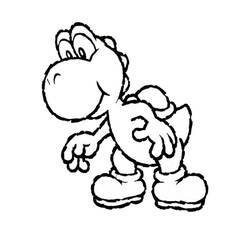 Page de coloriage Yoshi (Jeux Vidéos) #195220, gratuite à imprimer