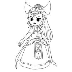 Dessin à colorier: Zelda (Jeux Vidéos) #200871 - Coloriages à Imprimer Gratuits