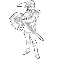 Dessin à colorier: Zelda (Jeux Vidéos) #200876 - Coloriages à Imprimer Gratuits