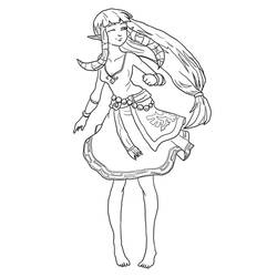 Dessin à colorier: Zelda (Jeux Vidéos) #200888 - Coloriages à Imprimer Gratuits