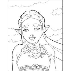 Dessin à colorier: Zelda (Jeux Vidéos) #200889 - Coloriages à Imprimer Gratuits