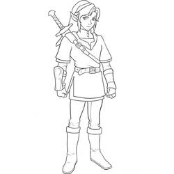 Dessin à colorier: Zelda (Jeux Vidéos) #200892 - Coloriages à Imprimer Gratuits
