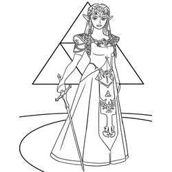 Dessin à colorier: Zelda (Jeux Vidéos) #200904 - Coloriages à Imprimer Gratuits