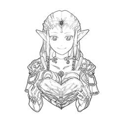 Dessin à colorier: Zelda (Jeux Vidéos) #200910 - Coloriages à Imprimer Gratuits