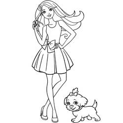 Joli coloriage Barbie (Jouets et Jeux) #175522, prêt à imprimer
