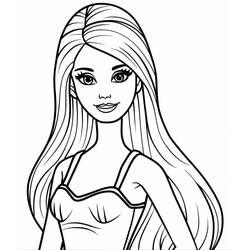 Illustration au trait Barbie (Jouets et Jeux) #214775 prête à colorier