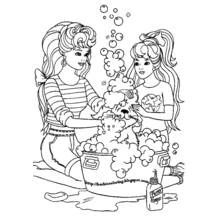 Illustration au trait Barbie (Jouets et Jeux) #27521 prête à colorier