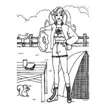 Illustration au trait Barbie (Jouets et Jeux) #27832 prête à colorier