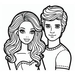 Dessins à colorier: Barbie et Ken - Coloriages à Imprimer Gratuits