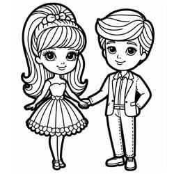 Dessin à colorier: Barbie et Ken (Jouets et Jeux) #219775 - Coloriages à Imprimer Gratuits