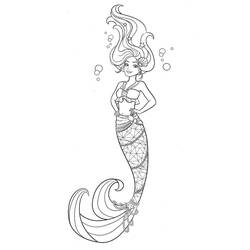 Dessin à colorier: Barbie Sirène (Jouets et Jeux) #200648 - Coloriages à Imprimer Gratuits