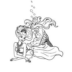 Dessin à colorier: Barbie Sirène (Jouets et Jeux) #200651 - Coloriages à Imprimer Gratuits