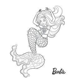 Dessin à colorier: Barbie Sirène (Jouets et Jeux) #200653 - Coloriages à Imprimer Gratuits