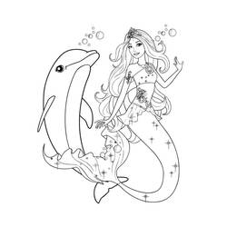 Dessin à colorier: Barbie Sirène (Jouets et Jeux) #200657 - Coloriages à Imprimer Gratuits