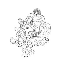 Dessin à colorier: Barbie Sirène (Jouets et Jeux) #200661 - Coloriages à Imprimer Gratuits