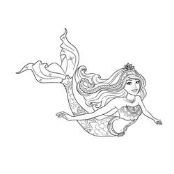 Dessin à colorier: Barbie Sirène (Jouets et Jeux) #200670 - Coloriages à Imprimer Gratuits
