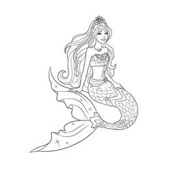 Dessin à colorier: Barbie Sirène (Jouets et Jeux) #200673 - Coloriages à Imprimer Gratuits