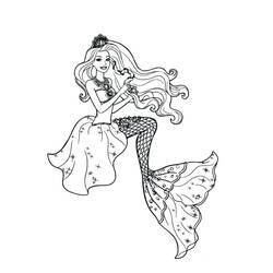 Dessin à colorier: Barbie Sirène (Jouets et Jeux) #200675 - Coloriages à Imprimer Gratuits