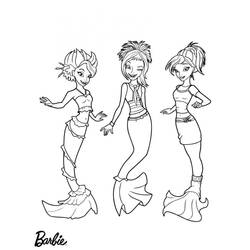 Dessin à colorier: Barbie Sirène (Jouets et Jeux) #200680 - Coloriages à Imprimer Gratuits