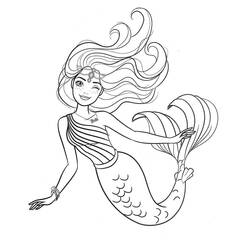 Dessin à colorier: Barbie Sirène (Jouets et Jeux) #200684 - Coloriages à Imprimer Gratuits